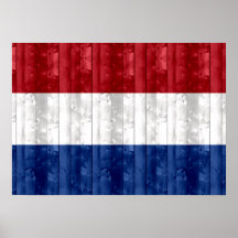 Wooden Dutch Flag Print