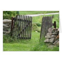 Wooden Fence Greeting Card