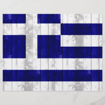 Wooden Greek Flag Flyer