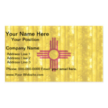 Wooden New Mexican Flag Business Card