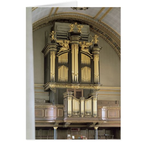 Wooden organ case, c.1685-6 greeting cards