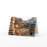 Wooden Pallets on the Dock Card