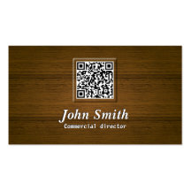Wooden QR Code Commercial Director Business Card