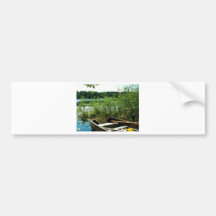 Wooden Rowing Boat Bumper Stickers