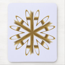 Wooden Snowflake Mouse Pad