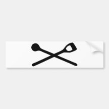 wooden spoon cooking icon bumper sticker
