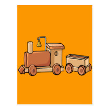 Wooden Train Postcard