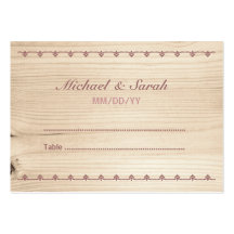 Wooden Wedding Escort Card Business Card Templates