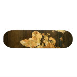 Wooden World Map Skateboard Deck
