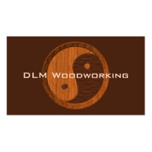 Wooden Yin Yang Business Card