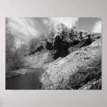 Woodford Shale Highwall I - Colour Desaturated Print