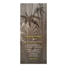 Woodgrain Bamboo Leaves Chinese Wedding Invite