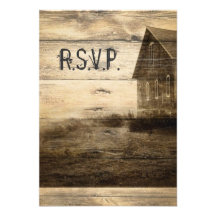 woodgrain western farmhouse countrywedding RSVP Custom Invitations