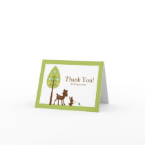 Woodland Animals Thank You Note Card