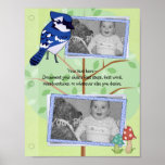Woodland Blue Jay Baby Book Page posters