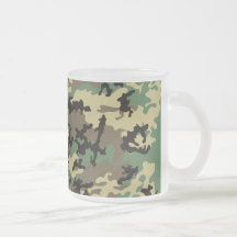 Woodland Camo Frosted Coffee Mug