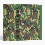 Woodland Camo Vinyl Binders