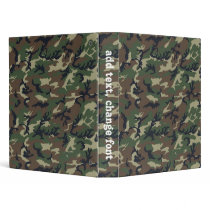 Woodland Camouflage Background Template Vinyl Binder