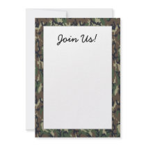 Woodland Camouflage Background Template Custom Invites