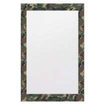 Woodland Camouflage Background Template Custom Stationery