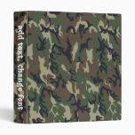 Woodland Camouflage Military Background Vinyl Binders