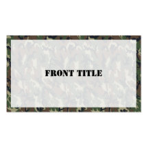 Woodland Camouflage Military Background Business Card Templates