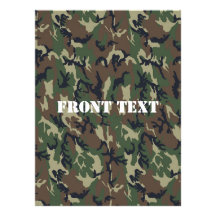 Woodland Camouflage Military Background Invites