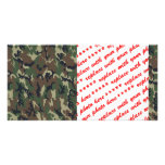 Woodland Camouflage Military Background Photo Card