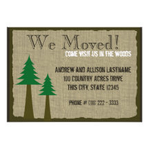 Woodland Country New Home Custom Announcement
