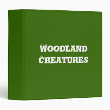 Woodland Creature. Green. Binders