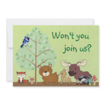 Woodland Critters Baby Shower Invitation