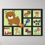 Woodland Critters Print