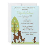 Woodland Deer Baby Shower Invitations