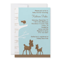 Woodland Deer Baby Shower Invitations