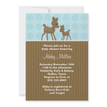 Woodland Deer Baby Shower Invitations