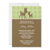Woodland Deer Baby Shower Invitations