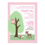 Woodland Forest Deer (Pink) Baby Shower Invitation invitations