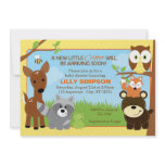 Woodland Forest Friends Baby Shower Invitations
