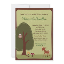 Woodland Forest Nature 5x7 Baby Shower Invitation