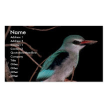 Woodland kingfisher, Mara River Camp, Kenya Business Card Template