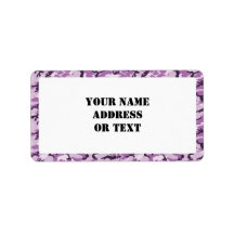 Woodland Pink/Purple Camouflage - with White Address Labels