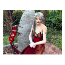 Woodland Princess Fantasy Postcard