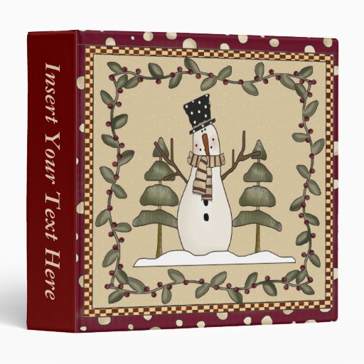 Woodland Snowman Avery Binder