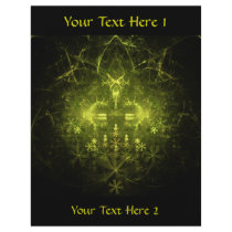 Woodland Spirit. Green & Black Fractal. Custom Flyer