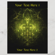 Woodland Spirit. Green & Black Fractal. Custom Flyer