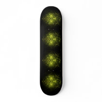 Woodland Spirit. Green & Black Fractal. Custom Skateboard
