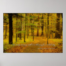 Woodland Trail & Henry David Thoreau quote Print