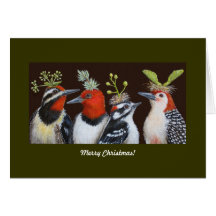 Woodpecker Christmas card