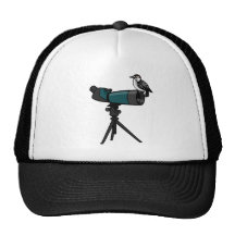 Woodpecker on Spotting Scope Mesh Hats