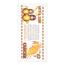 WoodRabbit zodiac 1975 born Cancer by Valxart Personalized Photo Card